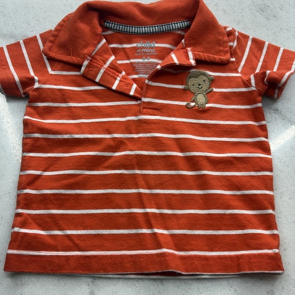 Orange Striped Polo and Blue Jeans Set - Picture 5 of 8